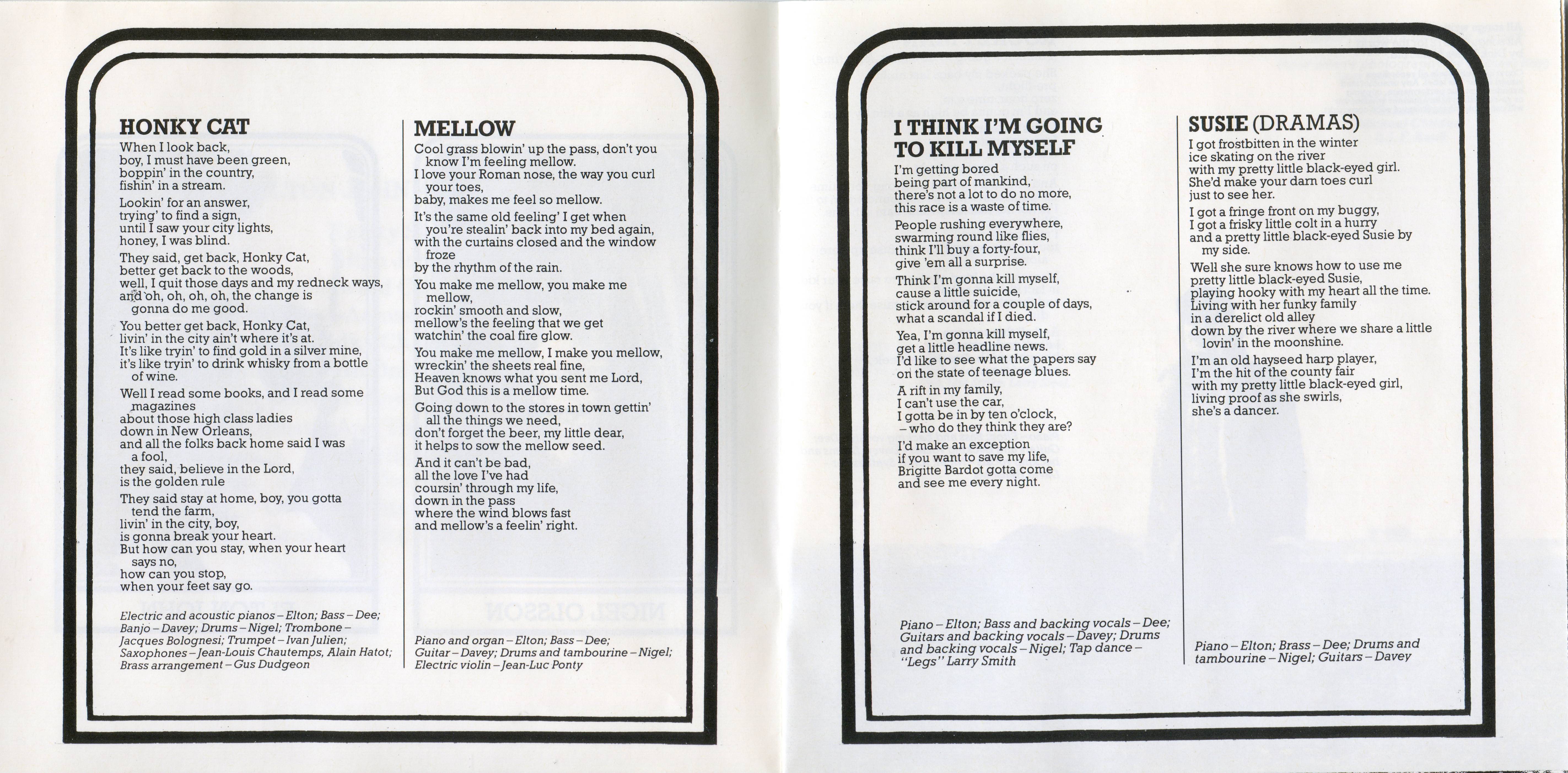 Elton John Honky Chateau [booklet03 d]